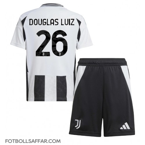 Juventus Douglas Luiz #26 Hemmadräkt Barn 2024-25 Kortärmad (+ Korta byxor)